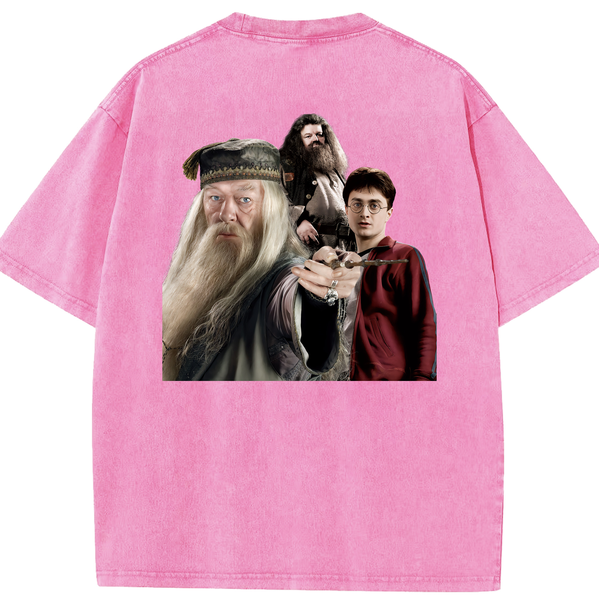 （画像用） Harry Potter ハリー・ポッターシリーズ 綿100% ヴィンテージ風 半袖Tシャツ（背面プリント）
